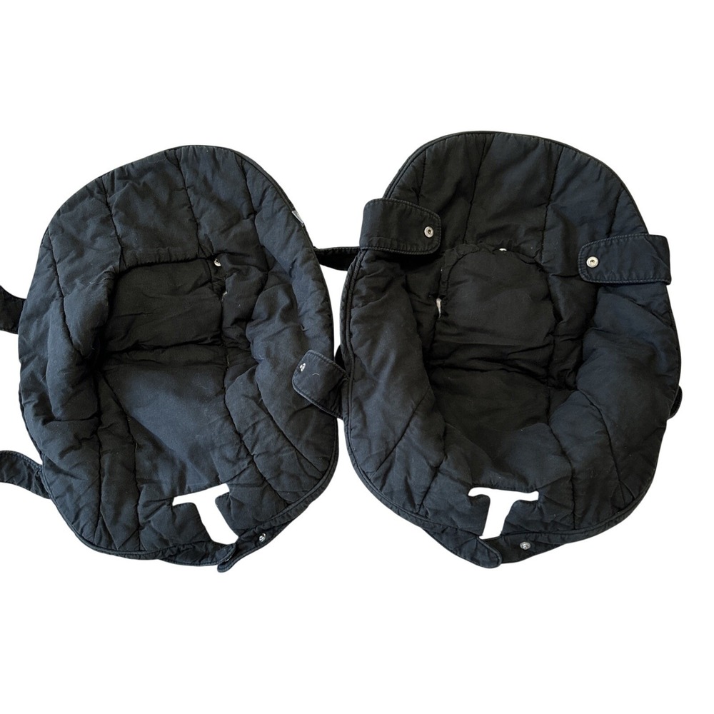 Lalo Set of 2 The Chair High Chair Cushion Licorice Black Replacement Seat Pad